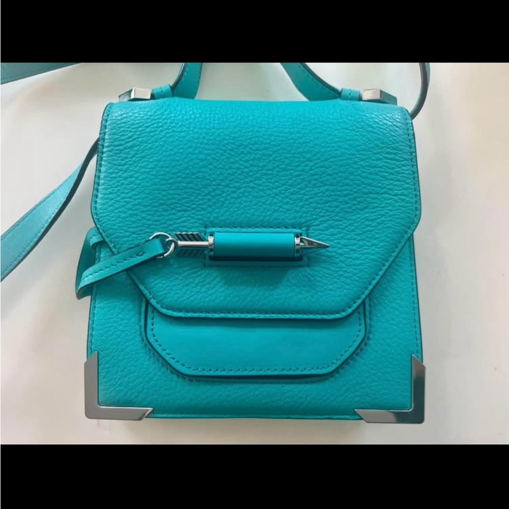 MACKAGE Blue Leather Crossbody Bag
